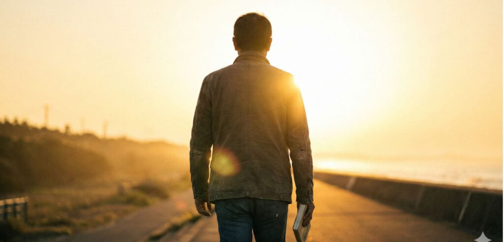 新しい一歩を踏み出す40代男性