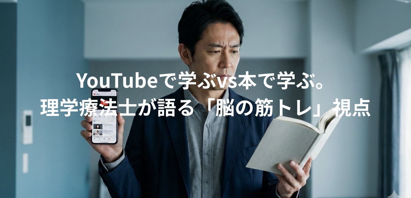 YouTubeで学ぶか本で学ぶか悩む40代男性